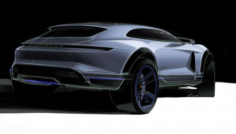 Эскиз Porsche Mission E Cross Turismo 2018 года  (фото 32 из 66)
